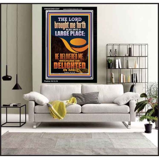 THE LORD BROUGHT ME FORTH INTO A LARGE PLACE  Art & Décor Portrait  GWASCEND12347  