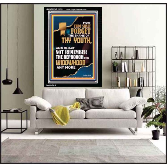 THOU SHALT FORGET THE SHAME OF THY YOUTH  Ultimate Inspirational Wall Art Portrait  GWASCEND12670  