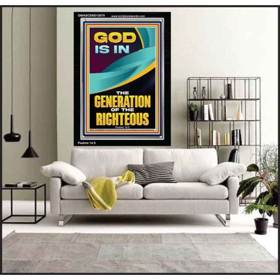 GOD IS IN THE GENERATION OF THE RIGHTEOUS  Ultimate Inspirational Wall Art  Portrait  GWASCEND12679  