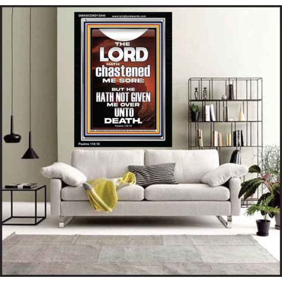 THE LORD HAS NOT GIVEN ME OVER UNTO DEATH  Contemporary Christian Wall Art  GWASCEND13045  