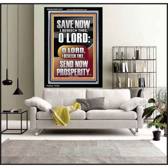 O LORD SAVE AND PLEASE SEND NOW PROSPERITY  Contemporary Christian Wall Art Portrait  GWASCEND13047  