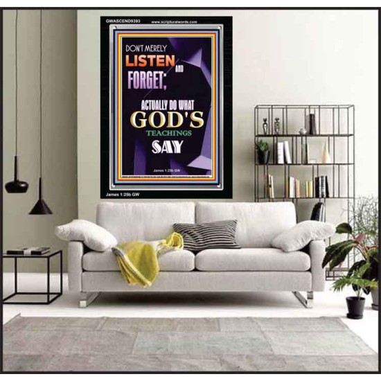 DO WHAT GOD'S TEACHINGS SAY  Children Room Portrait  GWASCEND9393  