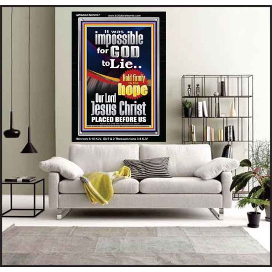 IMPOSSIBLE FOR GOD TO LIE  Children Room Portrait  GWASCEND9997  