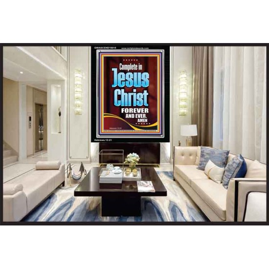 COMPLETE IN JESUS CHRIST FOREVER  Children Room Portrait  GWASCEND10015  