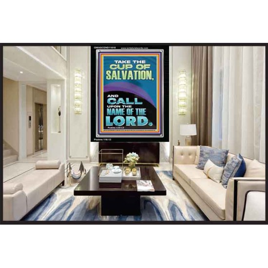 TAKE THE CUP OF SALVATION AND CALL UPON THE NAME OF THE LORD  Modern Wall Art  GWASCEND11818  