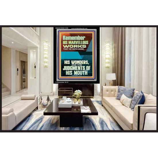 HIS MARVELLOUS WONDERS AND THE JUDGEMENTS OF HIS MOUTH  Custom Modern Wall Art  GWASCEND11839  