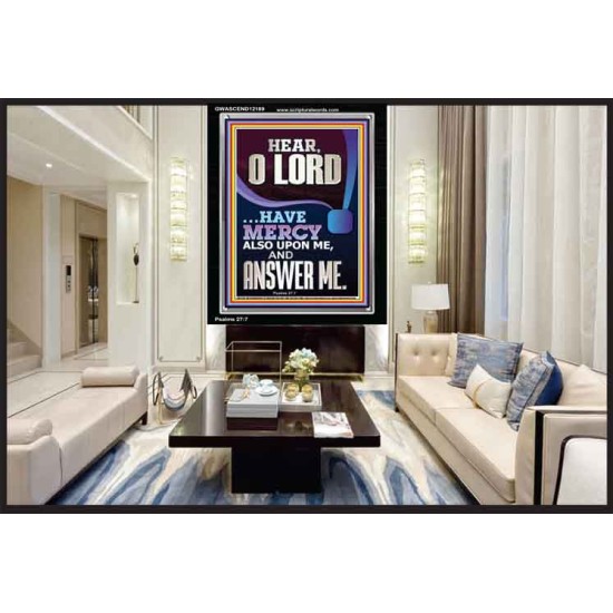 O LORD HAVE MERCY ALSO UPON ME AND ANSWER ME  Bible Verse Wall Art Portrait  GWASCEND12189  