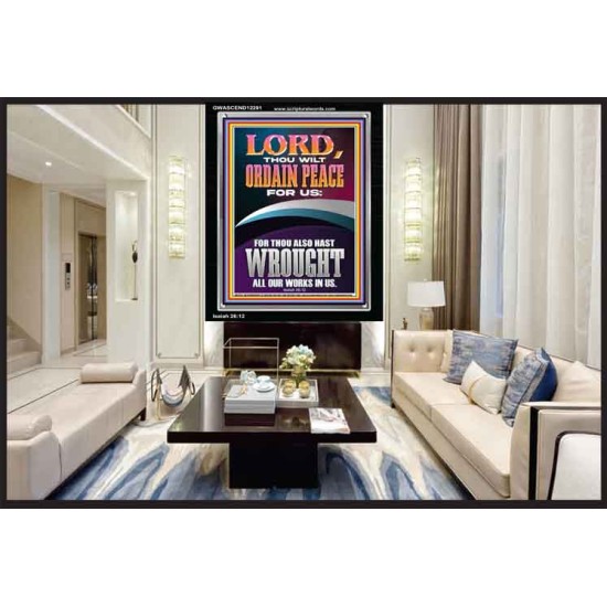 ORDAIN PEACE FOR US O LORD  Christian Wall Art  GWASCEND12291  