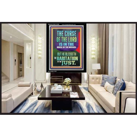 THE LORD BLESSED THE HABITATION OF THE JUST  Large Scriptural Wall Art  GWASCEND12399  