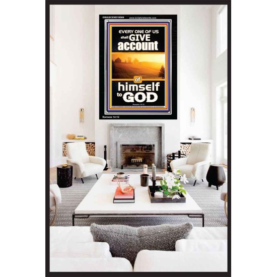 WE SHALL ALL GIVE ACCOUNT OF OUR LIFE TO GOD  Scriptural Décor Portrait  GWASCEND10069  