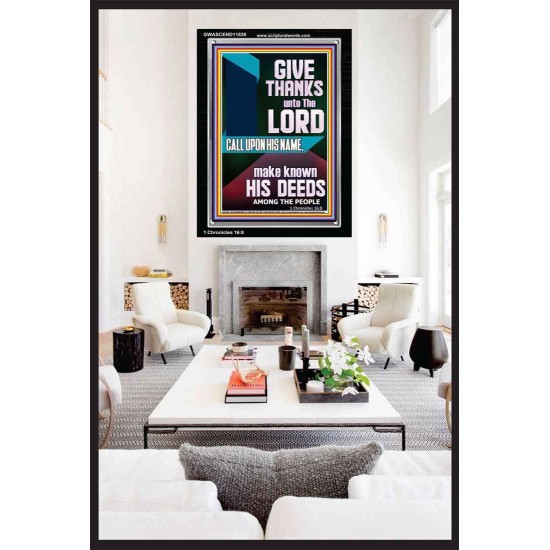 MAKE KNOWN HIS DEEDS AMONG THE PEOPLE  Custom Christian Artwork Portrait  GWASCEND11835  