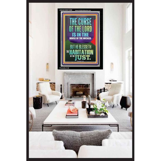 THE LORD BLESSED THE HABITATION OF THE JUST  Large Scriptural Wall Art  GWASCEND12399  