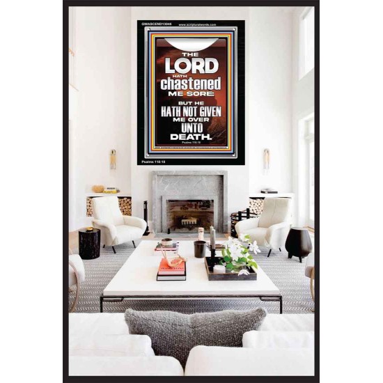 THE LORD HAS NOT GIVEN ME OVER UNTO DEATH  Contemporary Christian Wall Art  GWASCEND13045  