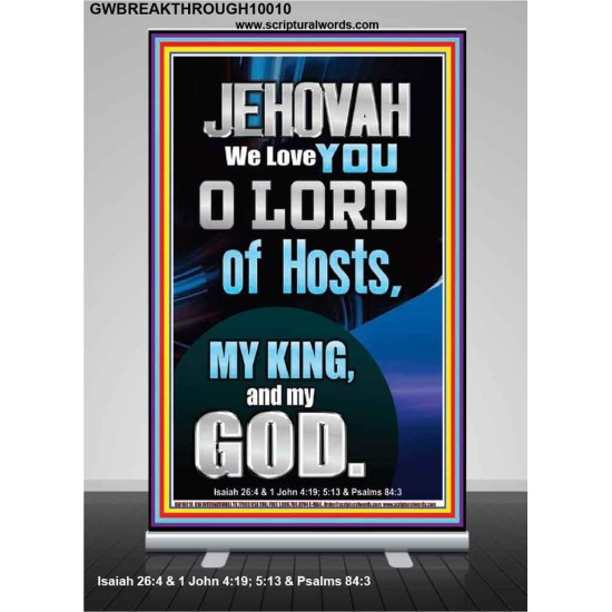 JEHOVAH WE LOVE YOU  Unique Power Bible Retractable Stand  GWBREAKTHROUGH10010  