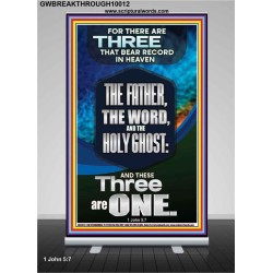 THE THREE THAT BEAR RECORD IN HEAVEN  Righteous Living Christian Retractable Stand  GWBREAKTHROUGH10012  