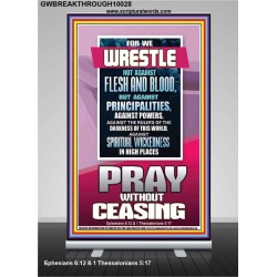 POWER AGAINST SPIRITUAL WICKEDNESS IN HIGH PLACES  Unique Power Bible Retractable Stand  GWBREAKTHROUGH10028  "30x80"