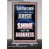 TALITHA CUMI ARISE SHINE OUT OF DARKNESS  Children Room Retractable Stand  GWBREAKTHROUGH10032  "30x80"