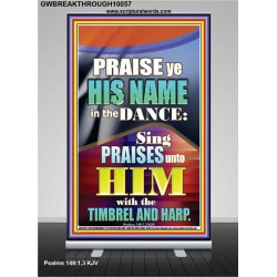 PRAISE HIM IN DANCE, TIMBREL AND HARP  Modern Art Picture  GWBREAKTHROUGH10057  "30x80"