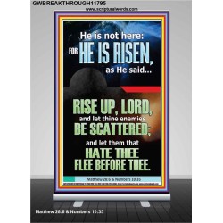 CHRIST JESUS IS RISEN LET THINE ENEMIES BE SCATTERED  Christian Wall Art  GWBREAKTHROUGH11795  "30x80"