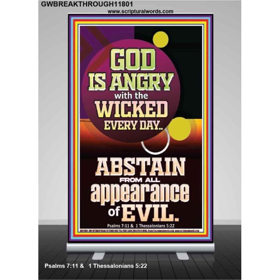 GOD IS ANGRY WITH THE WICKED EVERY DAY ABSTAIN FROM EVIL  Scriptural Décor  GWBREAKTHROUGH11801  