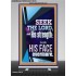 SEEK THE LORD AND HIS STRENGTH AND SEEK HIS FACE EVERMORE  Wall Décor  GWBREAKTHROUGH11815  "30x80"