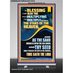 IN BLESSING I WILL BLESS THEE  Modern Wall Art  GWBREAKTHROUGH11816  "30x80"