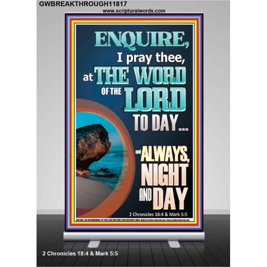 STUDY THE WORD OF THE LORD DAY AND NIGHT  Large Wall Accents & Wall Retractable Stand  GWBREAKTHROUGH11817  