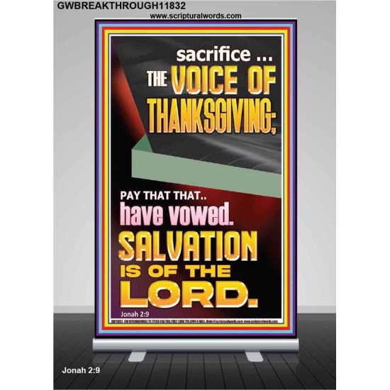 SACRIFICE THE VOICE OF THANKSGIVING  Custom Wall Scripture Art  GWBREAKTHROUGH11832  