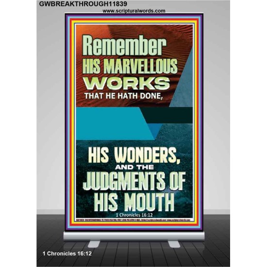 HIS MARVELLOUS WONDERS AND THE JUDGEMENTS OF HIS MOUTH  Custom Modern Wall Art  GWBREAKTHROUGH11839  