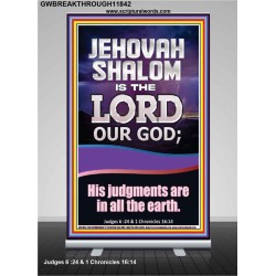 JEHOVAH SHALOM HIS JUDGEMENT ARE IN ALL THE EARTH  Custom Art Work  GWBREAKTHROUGH11842  "30x80"