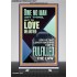 OWE NO MAN ANY THING BUT TO LOVE ONE ANOTHER  Bible Verse for Home Retractable Stand  GWBREAKTHROUGH11871  "30x80"