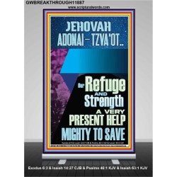 JEHOVAH ADONAI-TZVA'OT LORD OF HOSTS AND EVER PRESENT HELP  Church Picture  GWBREAKTHROUGH11887  "30x80"