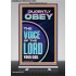 DILIGENTLY OBEY THE VOICE OF THE LORD OUR GOD  Unique Power Bible Retractable Stand  GWBREAKTHROUGH11901  "30x80"