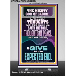 THOUGHTS OF PEACE AND NOT OF EVIL  Scriptural Décor  GWBREAKTHROUGH11974  "30x80"