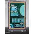 THE VOICE OF THE LORD BREAKETH THE CEDARS  Scriptural Décor Retractable Stand  GWBREAKTHROUGH11979  "30x80"
