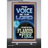 THE VOICE OF THE LORD DIVIDETH THE FLAMES OF FIRE  Christian Retractable Stand Art  GWBREAKTHROUGH11980  "30x80"