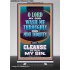 WASH ME THOROUGLY FROM MINE INIQUITY  Scriptural Verse Retractable Stand   GWBREAKTHROUGH11985  "30x80"