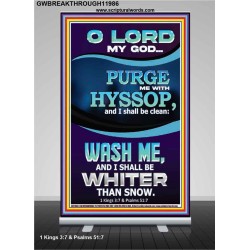PURGE ME WITH HYSSOP  Retractable Stand Scripture   GWBREAKTHROUGH11986  "30x80"