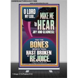 MAKE ME TO HEAR JOY AND GLADNESS  Scripture Retractable Stand Signs  GWBREAKTHROUGH11988  "30x80"
