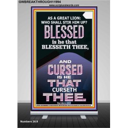 BLESSED IS HE THAT BLESSETH THEE  Encouraging Bible Verse Retractable Stand  GWBREAKTHROUGH11994  "30x80"