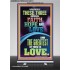THESE THREE REMAIN FAITH HOPE AND LOVE AND THE GREATEST IS LOVE  Scripture Art Retractable Stand  GWBREAKTHROUGH12011  "30x80"