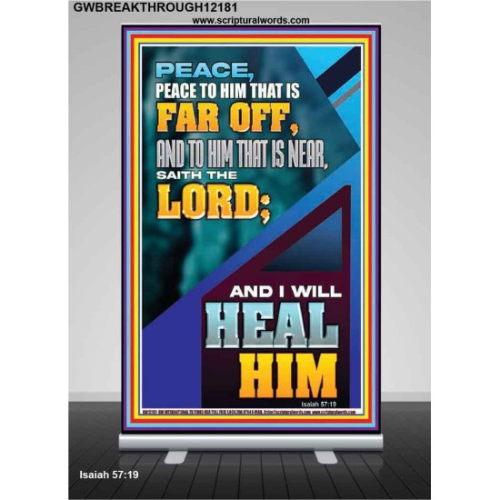 PEACE TO HIM THAT IS FAR OFF SAITH THE LORD  Bible Verses Wall Art  GWBREAKTHROUGH12181  