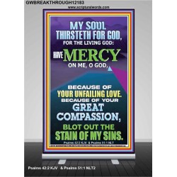 BECAUSE OF YOUR UNFAILING LOVE AND GREAT COMPASSION  Religious Wall Art   GWBREAKTHROUGH12183  "30x80"