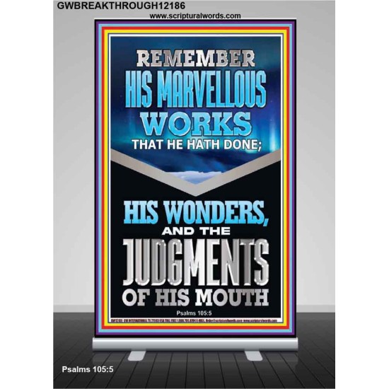 REMEMBER HIS MARVELLOUS WORKS  Christian Wall Décor  GWBREAKTHROUGH12186  