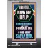 THOU HAST BEEN MY HELP O GOD OF MY SALVATION  Christian Wall Décor Retractable Stand  GWBREAKTHROUGH12190  "30x80"