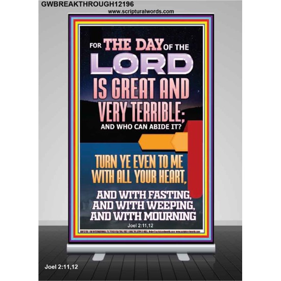 THE DAY OF THE LORD IS GREAT AND VERY TERRIBLE REPENT NOW  Art & Wall Décor  GWBREAKTHROUGH12196  