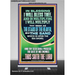 IN BLESSING I WILL BLESS THEE  Contemporary Christian Print  GWBREAKTHROUGH12201  "30x80"