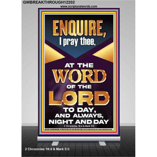 MEDITATE THE WORD OF THE LORD DAY AND NIGHT  Contemporary Christian Wall Art Retractable Stand  GWBREAKTHROUGH12202  