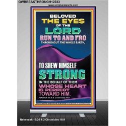 THE EYES OF THE LORD  Righteous Living Christian Retractable Stand  GWBREAKTHROUGH12233  "30x80"