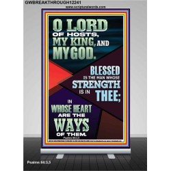 BLESSED IS THE MAN WHOSE STRENGTH IS IN THEE  Christian Paintings  GWBREAKTHROUGH12241  "30x80"